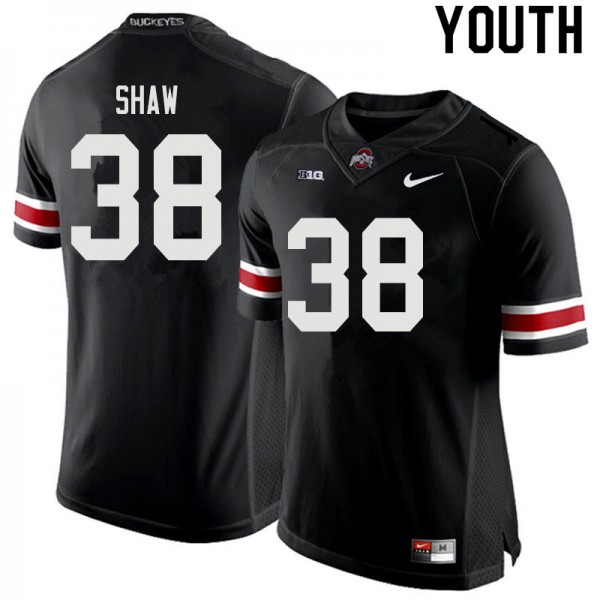 Ohio State Buckeyes #38 Bryson Shaw Youth College Jersey Black OSU97788